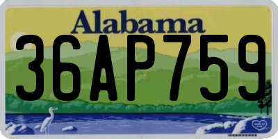 AL license plate 36AP759
