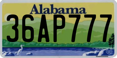 AL license plate 36AP777