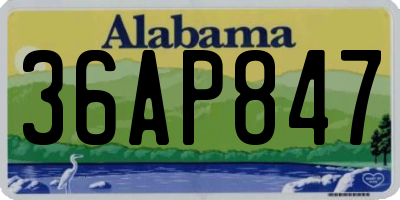 AL license plate 36AP847