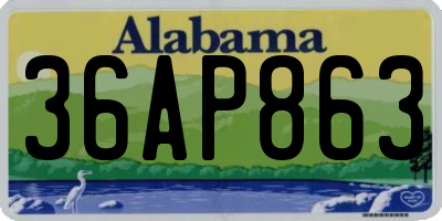AL license plate 36AP863