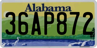 AL license plate 36AP872