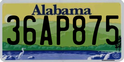 AL license plate 36AP875