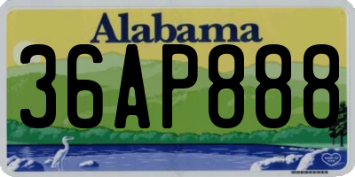 AL license plate 36AP888