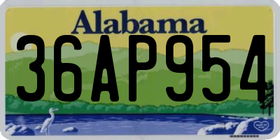 AL license plate 36AP954