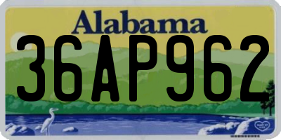 AL license plate 36AP962