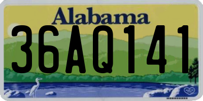 AL license plate 36AQ141