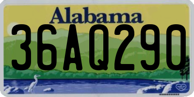 AL license plate 36AQ290