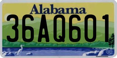 AL license plate 36AQ601