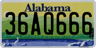 AL license plate 36AQ666