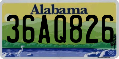 AL license plate 36AQ826