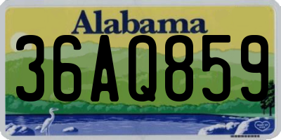 AL license plate 36AQ859
