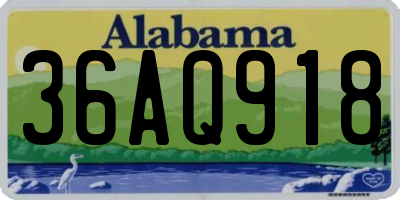AL license plate 36AQ918