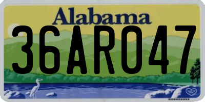 AL license plate 36AR047