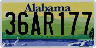 AL license plate 36AR177