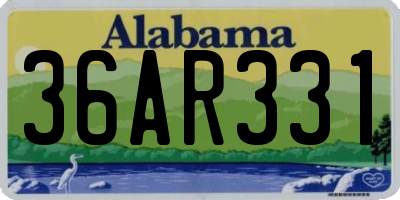 AL license plate 36AR331