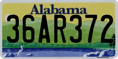 AL license plate 36AR372