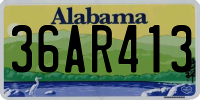 AL license plate 36AR413
