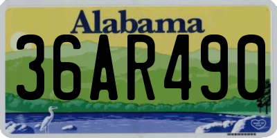 AL license plate 36AR490