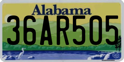AL license plate 36AR505
