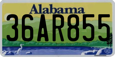 AL license plate 36AR855