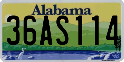 AL license plate 36AS114