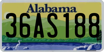 AL license plate 36AS188