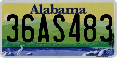 AL license plate 36AS483