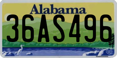 AL license plate 36AS496