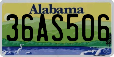 AL license plate 36AS506
