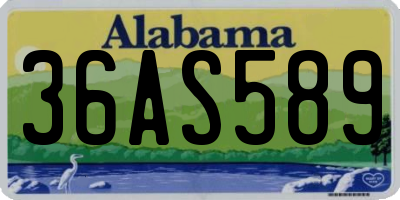 AL license plate 36AS589