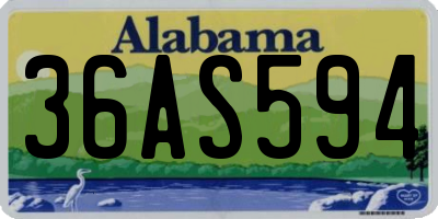 AL license plate 36AS594