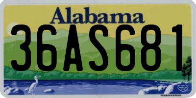 AL license plate 36AS681