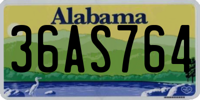 AL license plate 36AS764