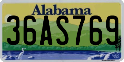 AL license plate 36AS769
