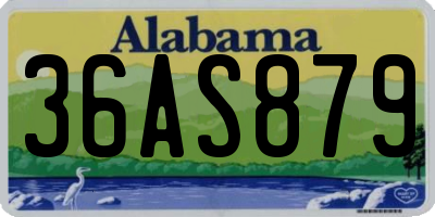AL license plate 36AS879