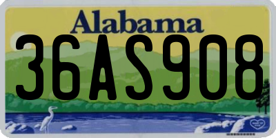 AL license plate 36AS908