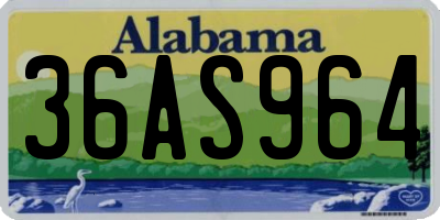 AL license plate 36AS964