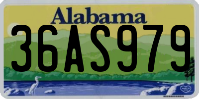 AL license plate 36AS979