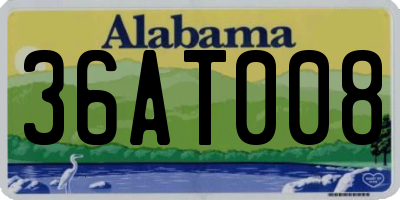 AL license plate 36AT008