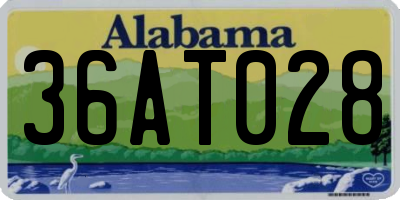 AL license plate 36AT028