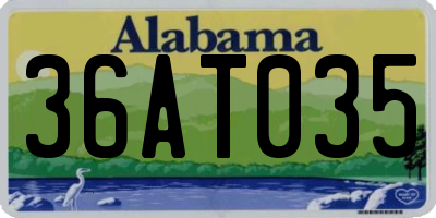 AL license plate 36AT035
