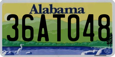 AL license plate 36AT048