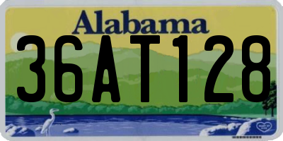 AL license plate 36AT128