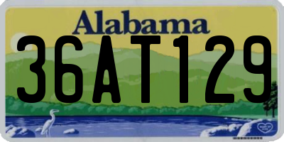AL license plate 36AT129