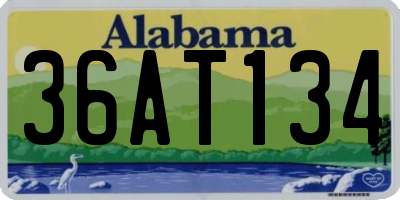 AL license plate 36AT134