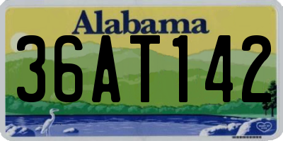 AL license plate 36AT142