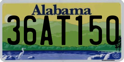 AL license plate 36AT150