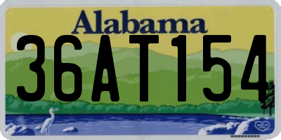 AL license plate 36AT154