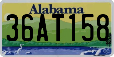 AL license plate 36AT158