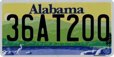 AL license plate 36AT200